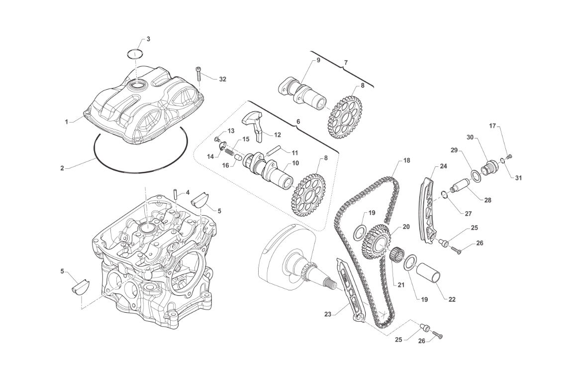 4T 300 FI MX 2025/2026 - MOTORE - DISTRIBUZIONE